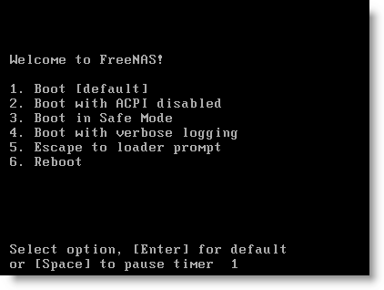 Инсталляция FreeNAS Инсталляция FreeNAS